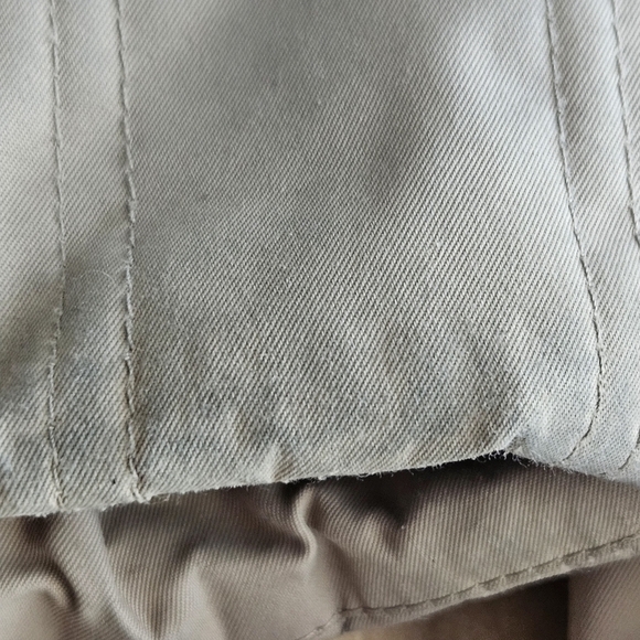 Tally Ho Women's Beige Quilted Puffer Jacket Sz Large Fall Neutral Minimalist - Picture 14 of 15